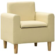 Dětská sedačka krémově bílá umělá kůže - Children's Chair
