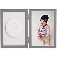 Tiny Memories Baby imprint kit - double frame with modelling clay for hand or foot imprint, six - Print Set