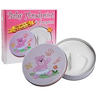 Tiny Memories Footprint or handprint set in a tin, gift set, pink - Print Set