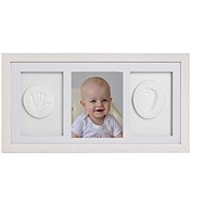 Tiny Memories Footprint or handprint set, tri-frame, baby gift set, white - Print Set