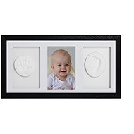 Tiny Memories Footprint or handprint set, tri-frame, baby gift set, black - Print Set