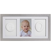 Tiny Memories Footprint or handprint set, tri-frame, baby gift set, silver - Print Set