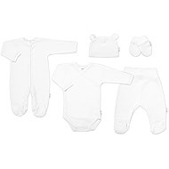 Baby Nellys Practical 5-piece ribbed maternity set BOY, white, size 68 - Baby Clothing Set