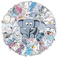 ANNAM Elephant Stickers 50 pcs - different stickers - Kids Stickers