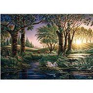 SCHMIDT Nature Puzzle - Morning Magic at the Lake 1000 pieces - Jigsaw Puzzle