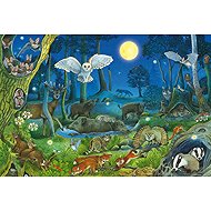 Schmidt Forest animals at night 100 pieces - Jigsaw Puzzle