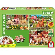 Schmidt Farm Animals 3 × 48 pieces - Jigsaw Puzzle