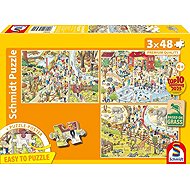 Schmidt Fun at the Zoo 3 × 48 pieces - Jigsaw Puzzle