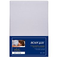 SCANquilt prostěradlo do postýlky JERSEY ELASTIC LYCRA světle šedá 60 × 120 cm - Cot sheet