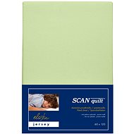 SCANquilt prostěradlo do postýlky JERSEY ELASTIC LYCRA světle zelená 60 × 120 cm - Cot sheet