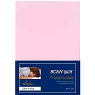 SCANquilt prostěradlo do postýlky JERSEY ELASTIC LYCRA světle růžová 60 × 120 cm - Cot sheet