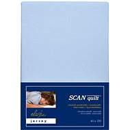 SCANquilt prostěradlo do postýlky JERSEY ELASTIC LYCRA světle modrá 60 × 120 cm - Cot sheet