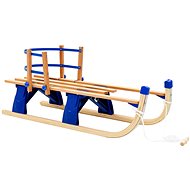 Shumee Folding snow sled with backrest, 119 cm, blue - Sledge
