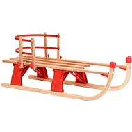 Shumee Folding snow sled with backrest, 119 cm, red - Sledge