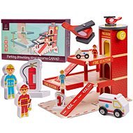 Lulilo Dřevěná garáž Ganao hasičský sbor - Toy Garage
