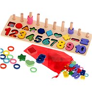 Montessori wooden number sorter 3in1 - Puzzle