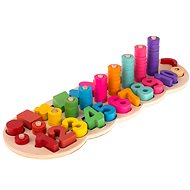 Wooden sorter of abacus shapes - Puzzle
