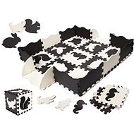 Pěnové podložka ohrádka 25 ks černá a bílá - Foam Puzzle