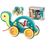 Wooden turtle on a string - Push and Pull Toy