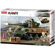 Sluban WWII M38-B1110 M4A3 (76W) American medium tank 2in1 - Building Set