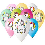 SMART BALLOONS printed balloons 5pcs Unicorn - Balloons