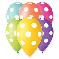 Smart Balloons Printed Balloons 5 pcs Polka Dots - Balloons