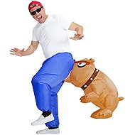Inflatable funny costume Man with dog - Costume