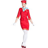 Boland Red stewardess costume M/L - Costume