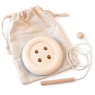 Ulanik Wooden Toy Button unpainted - Lacing Playset