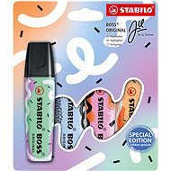 STABILO BOSS ORIGINAL Pastell von Ju Schnee - 4 Stück - mint, wolkenblau, fuchsia, orange - Textmarker