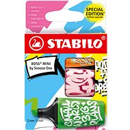 STABILO BOSS MINI by Snooze One - 3 pcs set - orange, pink, green - Highlighter