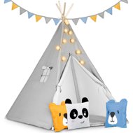 Nukido Children's tent Tepee with light - grey, 740030 - Tent for Children