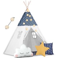 Nukido Kids tent Tepee with lights - dark blue - Tent for Children