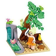 Sluban Metropolis M38 - B1373B resting corner with bench - Building Set