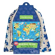 Mudpuppy Travel Puzzle - World Map 36 pieces - Jigsaw Puzzle