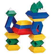 Kebo Toys Folding pyramid Wedge-it - basic colours 15 pieces - Building Set