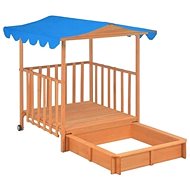 Children's house with sandpit fir wood blue UV50 - Children's Playhouse
