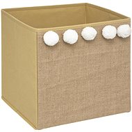 Atmosphera for Kids Jute toy storage box with pom-poms - Storage Box