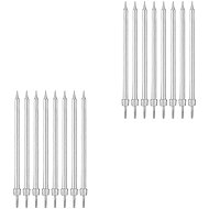 GODAN Birthday candles with base length 10 cm, 16 pcs, silver - Candle