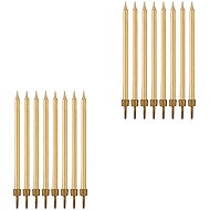 GODAN Birthday candles with base length 10 cm, 16 pcs, gold - Candle