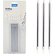 LUMA Trading party candle, 12 pcs, silver - Candle Set