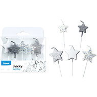 LUMA Trading star candle, 5 pcs, silver - Candle Set