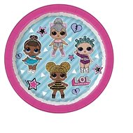 UNIQUE Paper plates LOL surprise, 8 pcs - 18 cm - Set of Plates