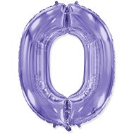 Balloon foil numbers purple - lilac 102 cm - 0 - Inflatable Balloon