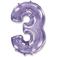 Balloon foil numbers purple - lilac 102 cm - 3 - Inflatable Balloon