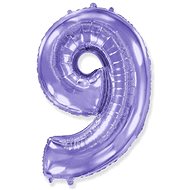 Balloon foil numbers purple - lilac 102 cm - 9 - Inflatable Balloon