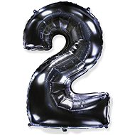 Balloon foil numerals black 102 cm - 2 - Inflatable Balloon