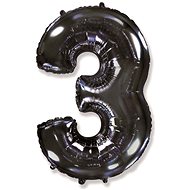 Balloon foil numerals black 102 cm - 3 - Inflatable Balloon