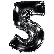 Balloon foil numerals black 102 cm - 5 - Inflatable Balloon