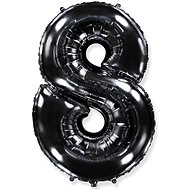 Balloon foil numerals black 102 cm - 8 - Inflatable Balloon